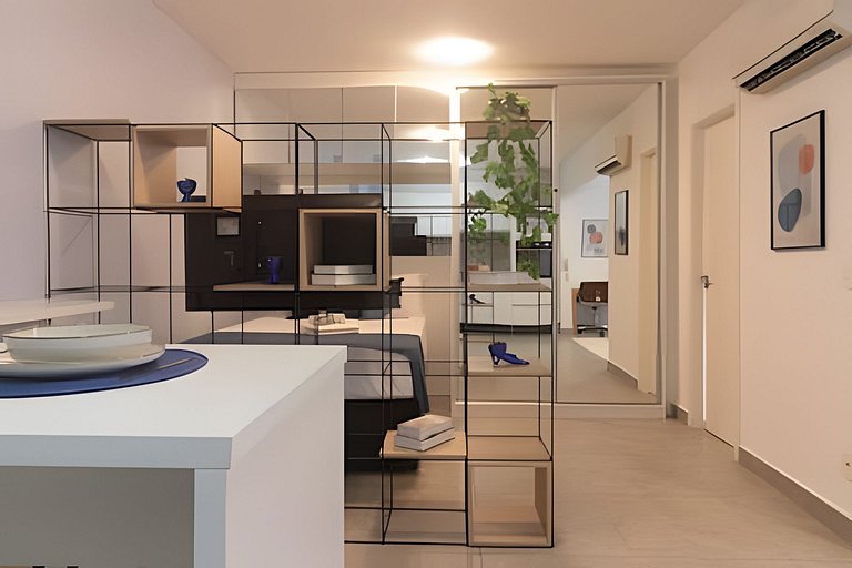 Campo Belo Studio Completo com Garagem e Conforto