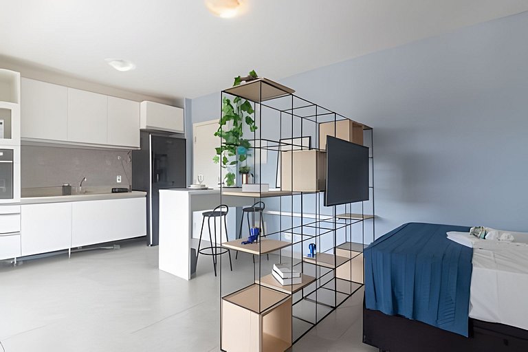 Campo Belo Studio Completo com Garagem e Conforto