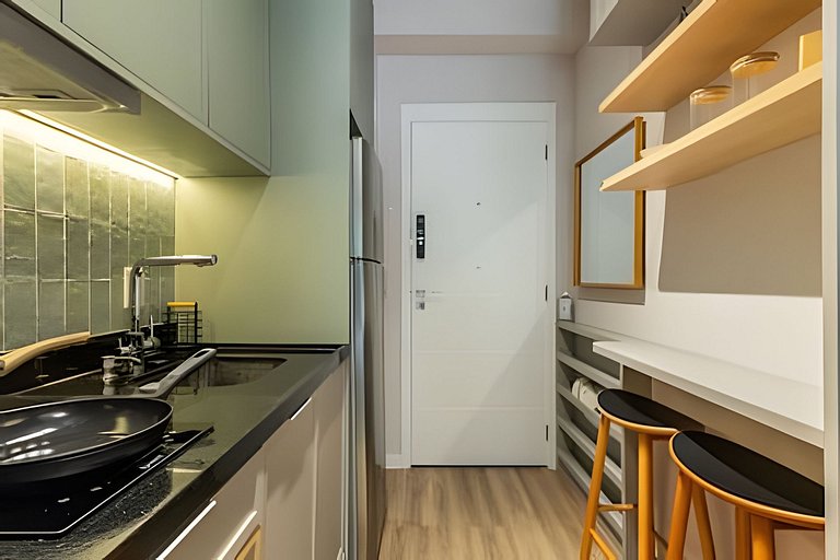 Studio Luxo Moderno a 450m do Metrô Paraíso