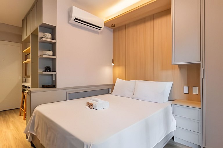 Studio Luxo Moderno a 450m do Metrô Paraíso