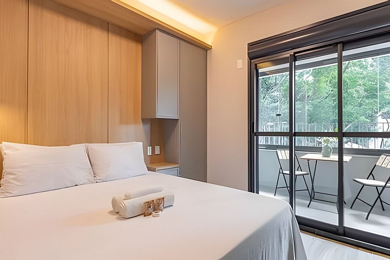 Studio Luxo Moderno a 450m do Metrô Paraíso
