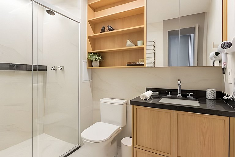 Studio Luxo Moderno a 450m do Metrô Paraíso